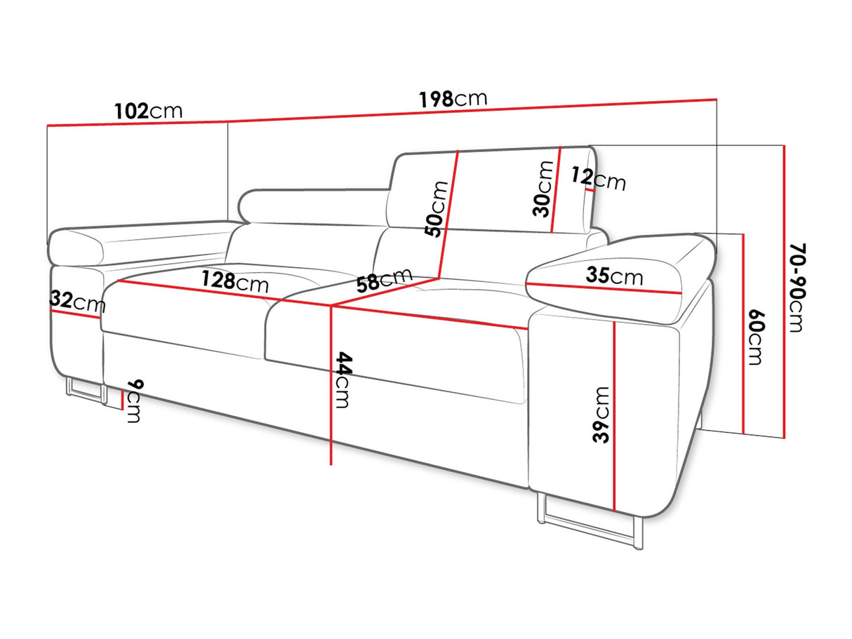 Kanapé Kanapé TOREZIO 2, Szín: Manila 35