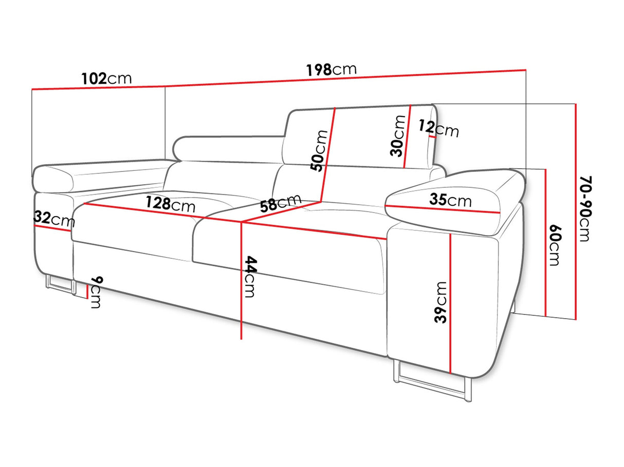Kanapé Kanapé TOREZIO 2, Szín: Soft 066 + Lux 03