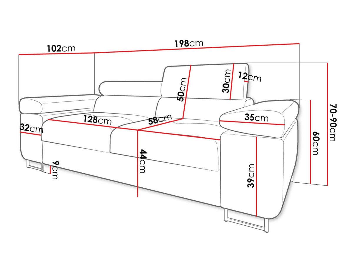 Kanapé Kanapé TOREZIO 2, Szín: Soft 029 + Lux 05