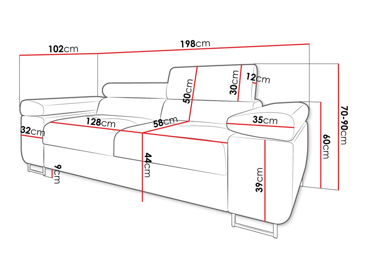 Kanapé Kanapé TOREZIO 2, Szín: Poso 14