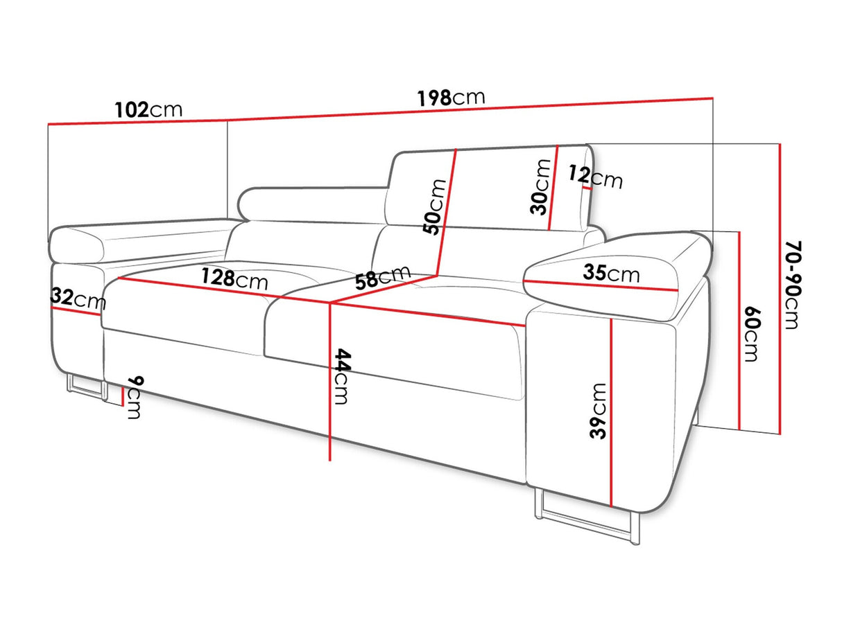 Kanapé Kanapé TOREZIO 2, Szín: Poso 135
