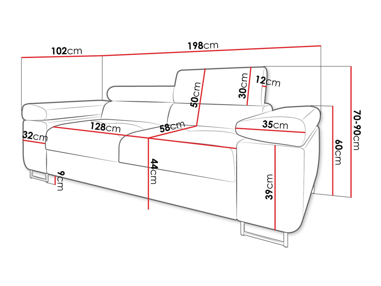 Kanapé Kanapé TOREZIO 2, Szín: Poso 47