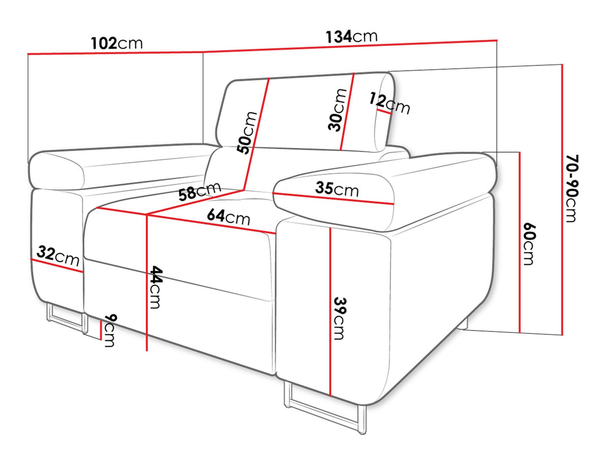 Fotel Fotel TOREZIO, Szín: Manila 16