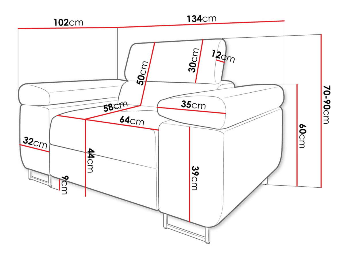 Fotel Fotel TOREZIO, Szín: Manila 26