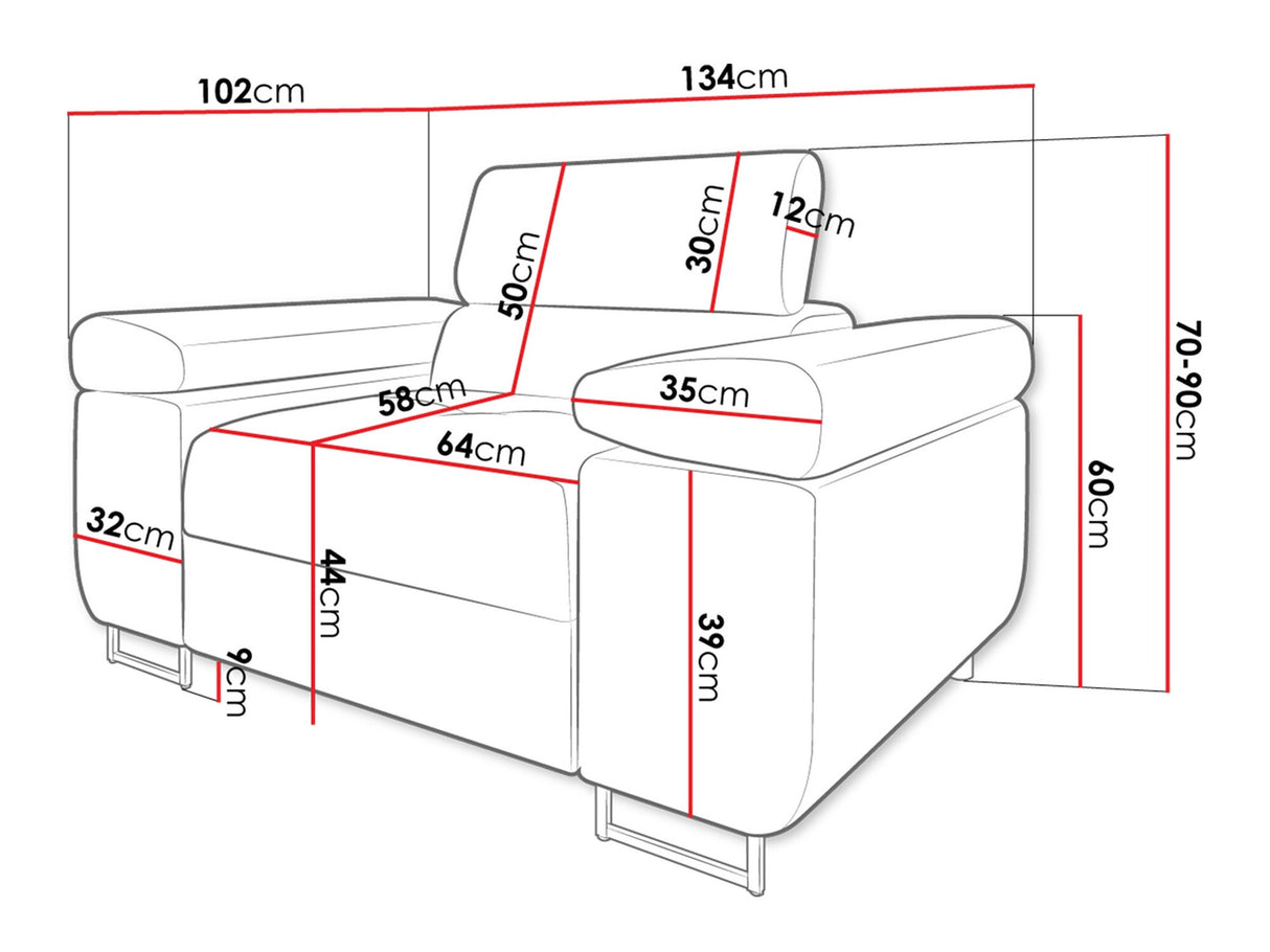 Fotel Fotel TOREZIO, Szín: Manila 35