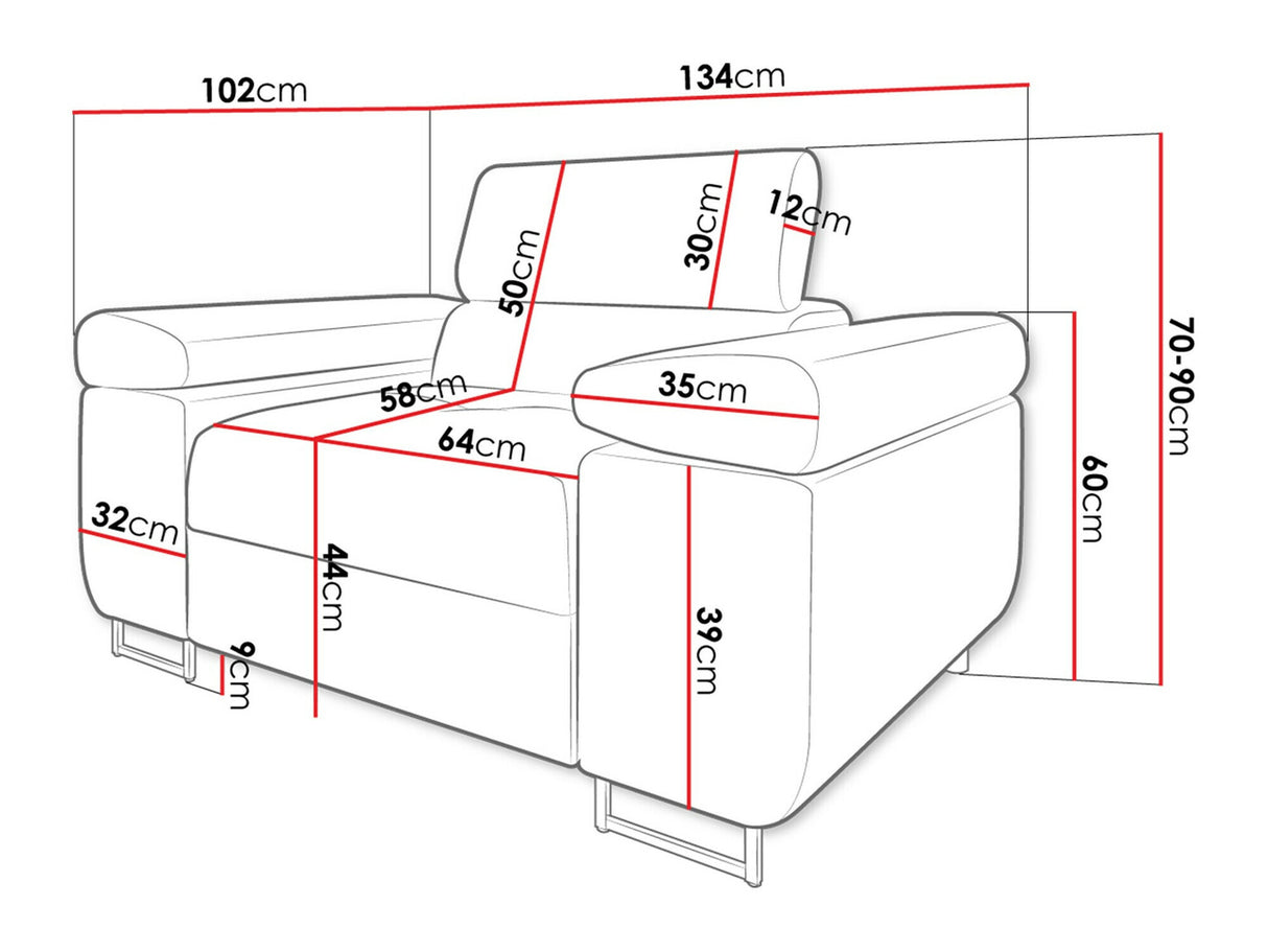 Fotel Fotel TOREZIO, Szín: Poso 100