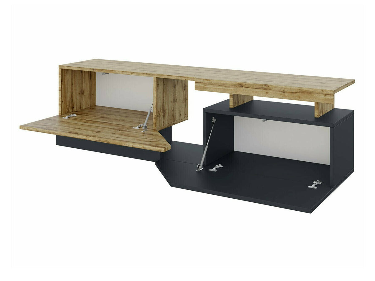 TV-állvány Szafka RTV Ceelias (Bekas), Szín: Fehér + Wotan tölgy