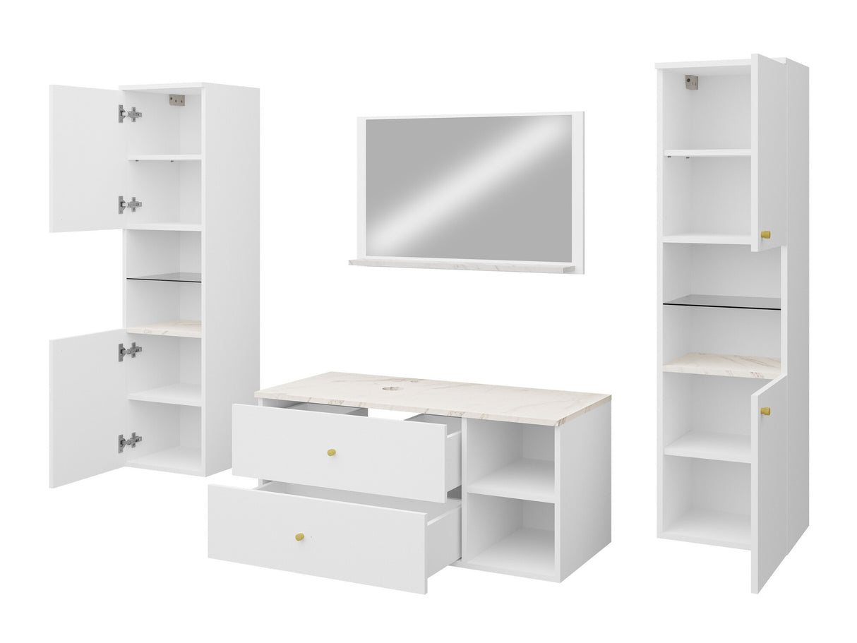 Fürdőszoba garnitúra Meble łazienkowe KERTOS III, Szín: Fekete, Mosdókagyló: Nem