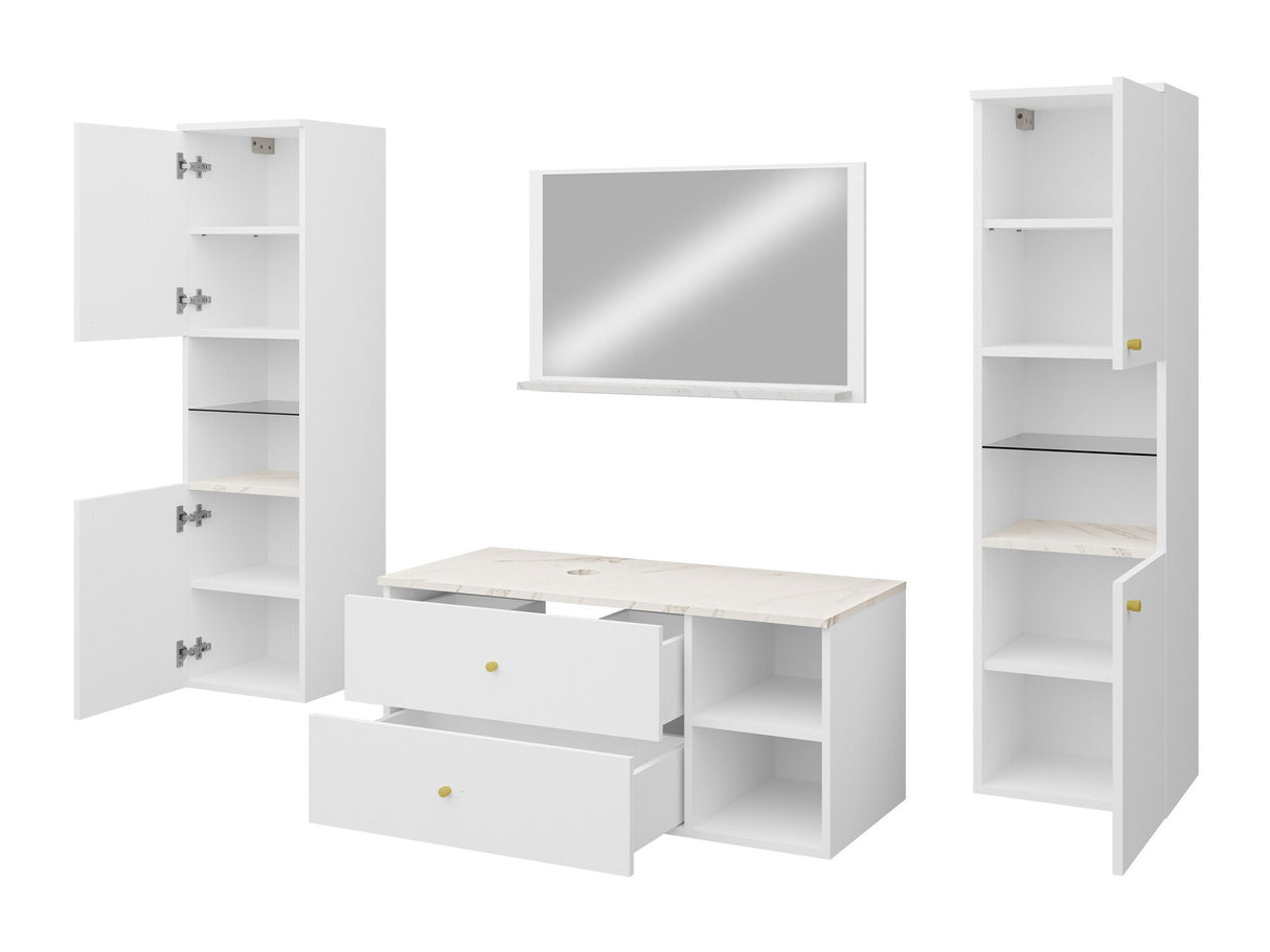 Fürdőszoba garnitúra Meble łazienkowe KERTOS III, Szín: Fekete, Mosdókagyló: Igen