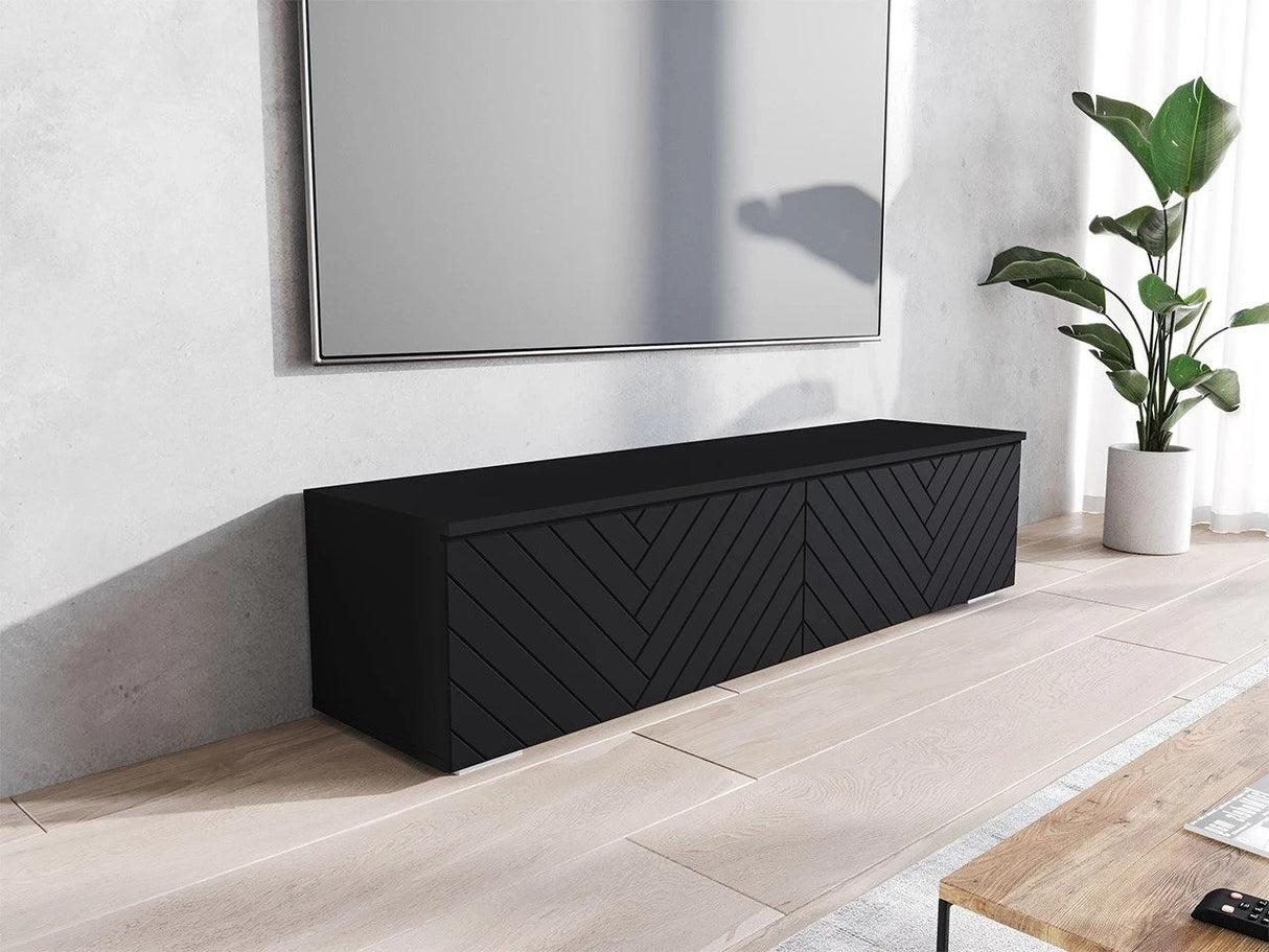 TV-állvány Szafka RTV D 140 Közepes sűrűségű farostlemez, Led világítás: Igen