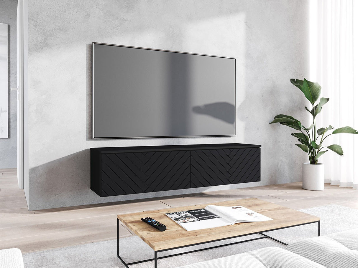 TV-állvány Szafka RTV D 140 Közepes sűrűségű farostlemez, Led világítás: Nem