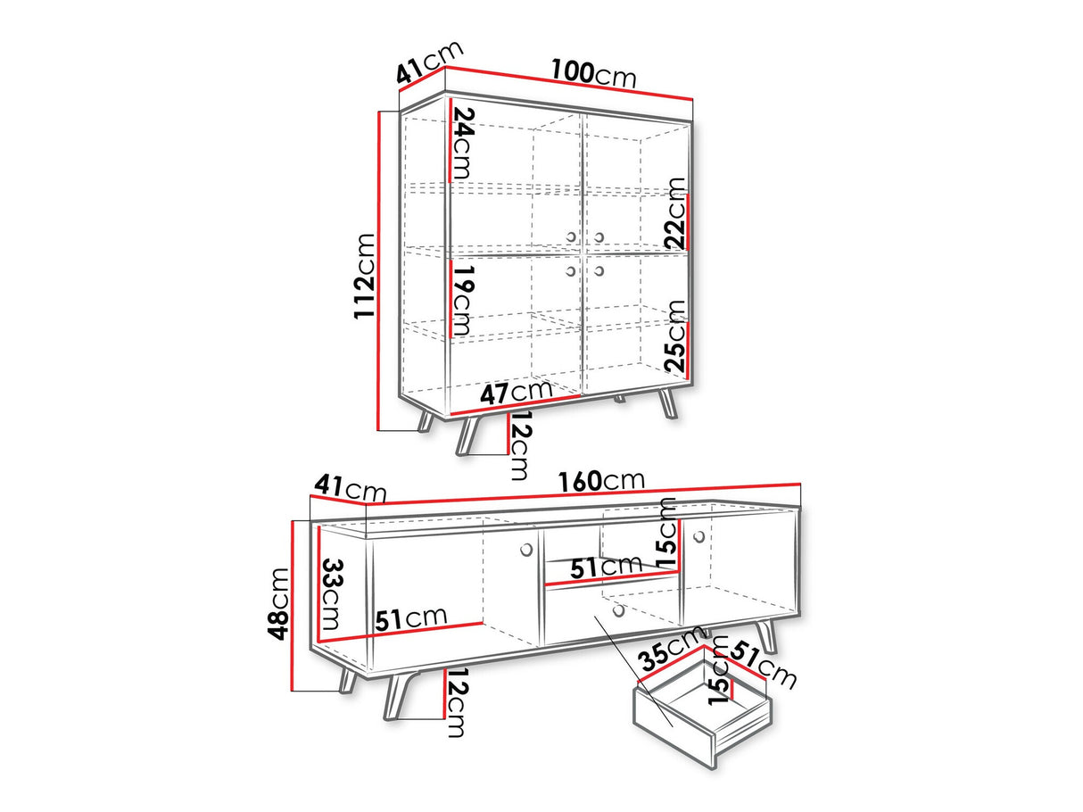 Nappali szett Meble SIENA II, Szín: Fehér