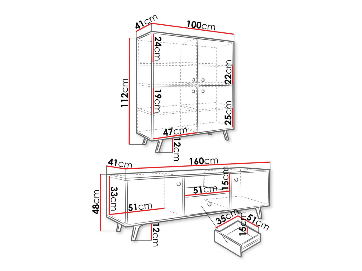 Nappali szett Meble SIENA II, Szín: Fekete