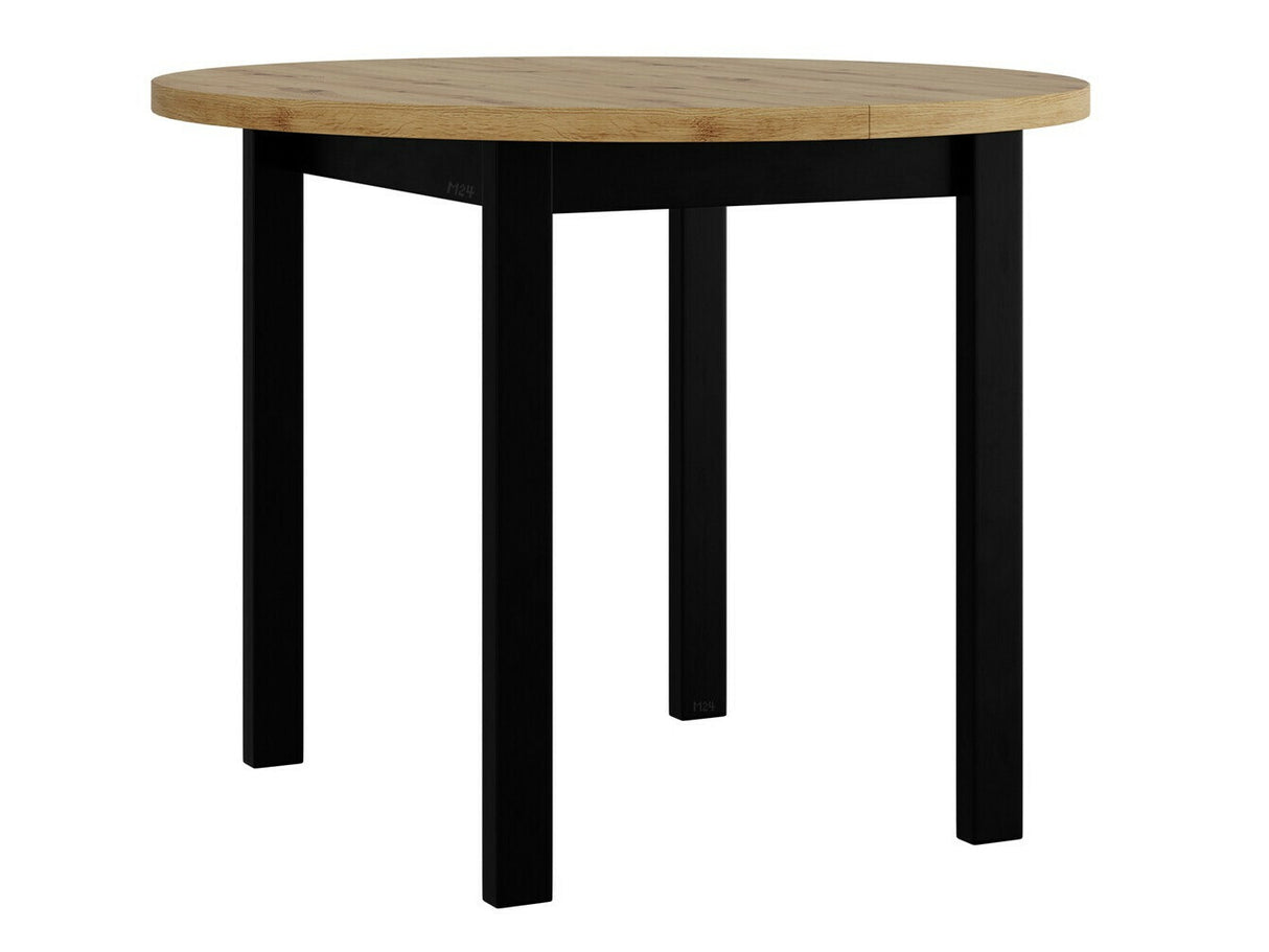 Asztal Stół POLI 2 L LAMINAT, Szín: Artisan tölgy + Fekete