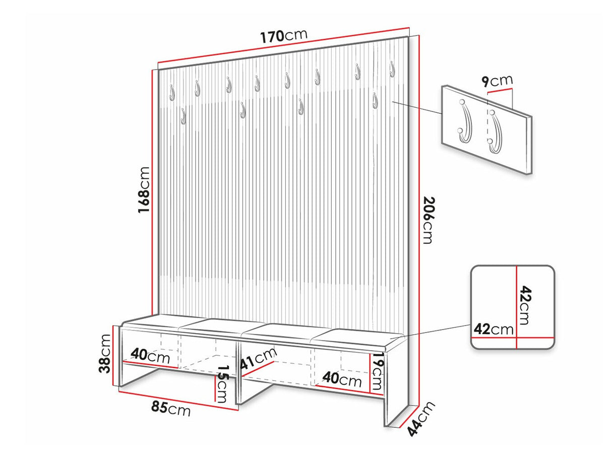 Előszoba garnitúra Garderoba BALMA V, Szín: Artisan tölgy + Manila 02