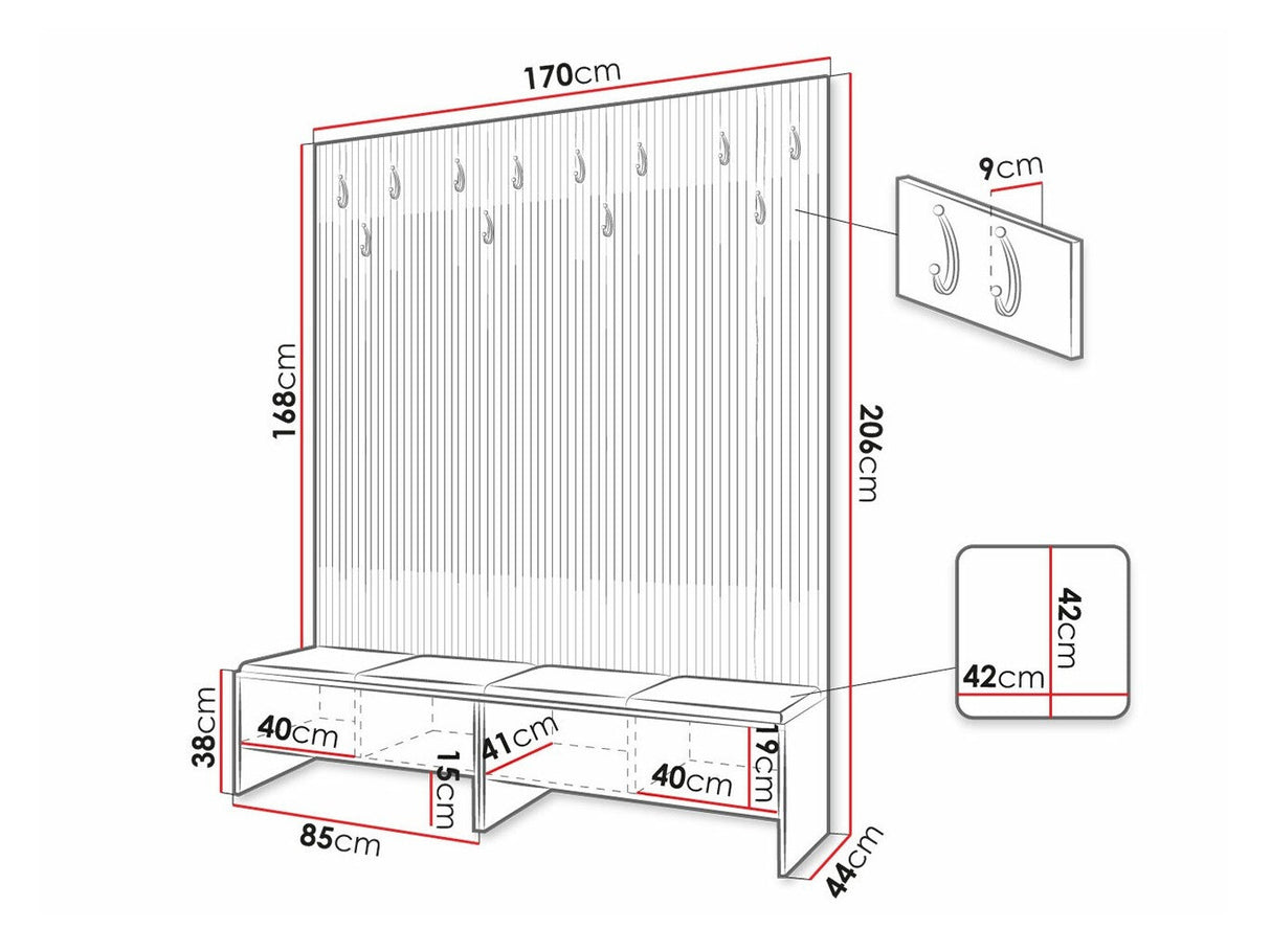 Előszoba garnitúra Garderoba BALMA V, Szín: Artisan tölgy + Manila 04