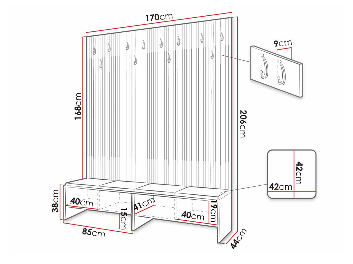 Előszoba garnitúra Garderoba BALMA V, Szín: Artisan tölgy + Manila 16