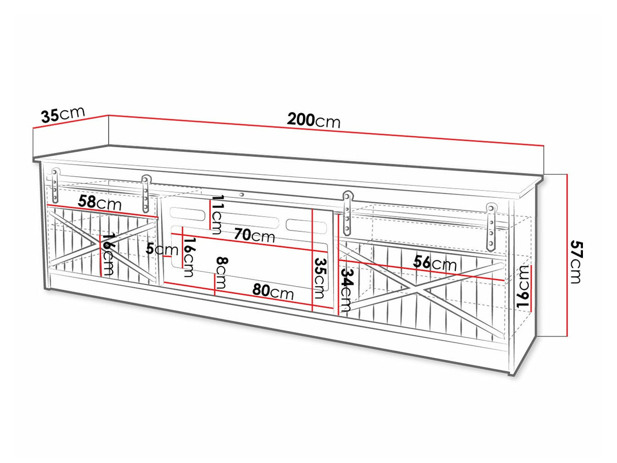 TV-állvány GRANERO ( RTv Sarinero), Szín: Fekete + Fényes fekete, A kandalló színe: Fehér