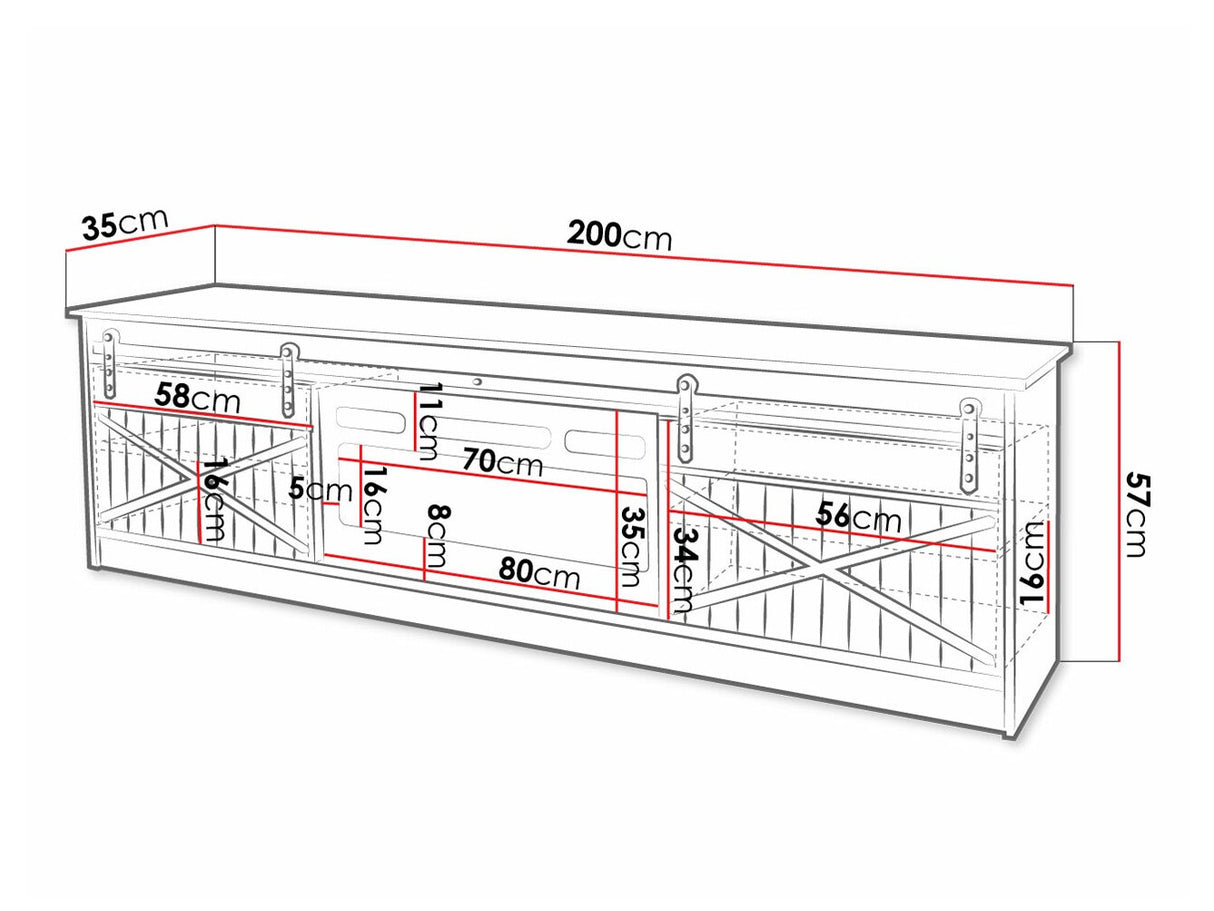 TV-állvány GRANERO ( RTv Sarinero), Szín: Érett tölgy, A kandalló színe: Fehér