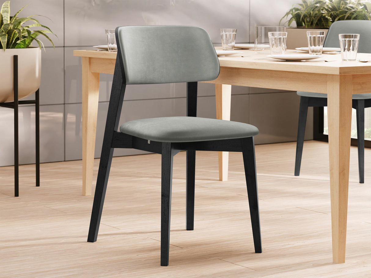 Szék Krzesło tapicerowane KT63/C, Kárpit: Magic Velvet 2217, Fa színe: Fekete