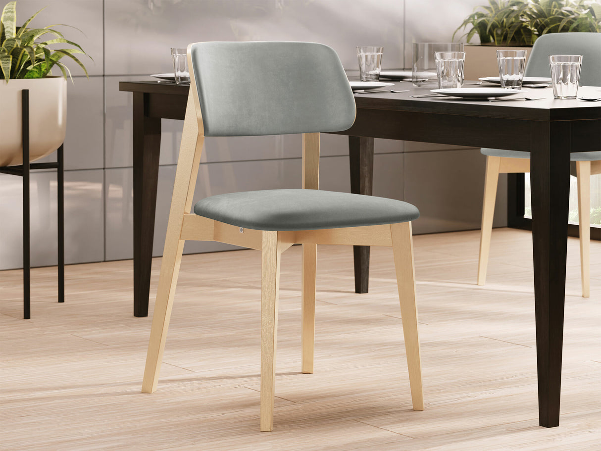 Szék Krzesło tapicerowane KT63/C, Kárpit: Magic Velvet 2217, Fa színe: Bükkfa