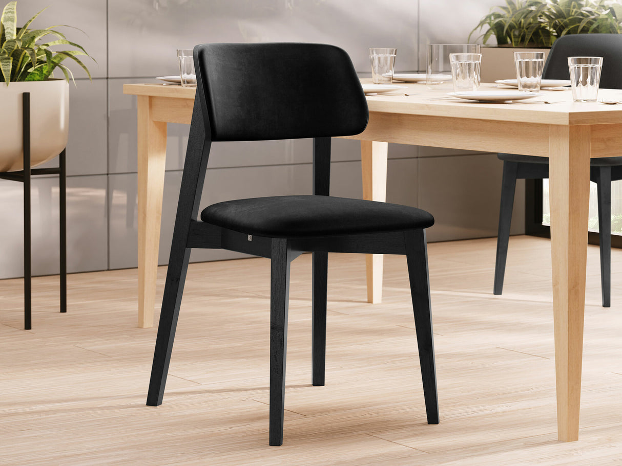 Szék Krzesło tapicerowane KT63/C, Kárpit: Magic Velvet 2219, Fa színe: Fekete