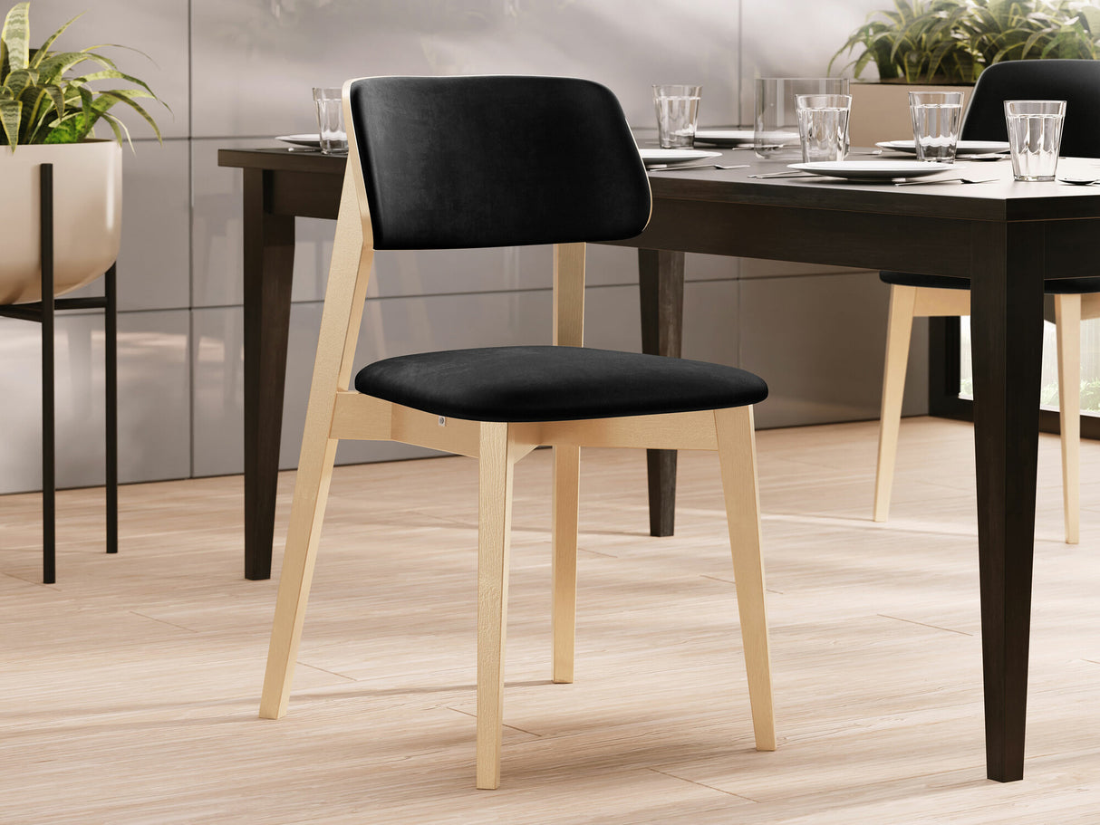 Szék Krzesło tapicerowane KT63/C, Kárpit: Magic Velvet 2219, Fa színe: Bükkfa