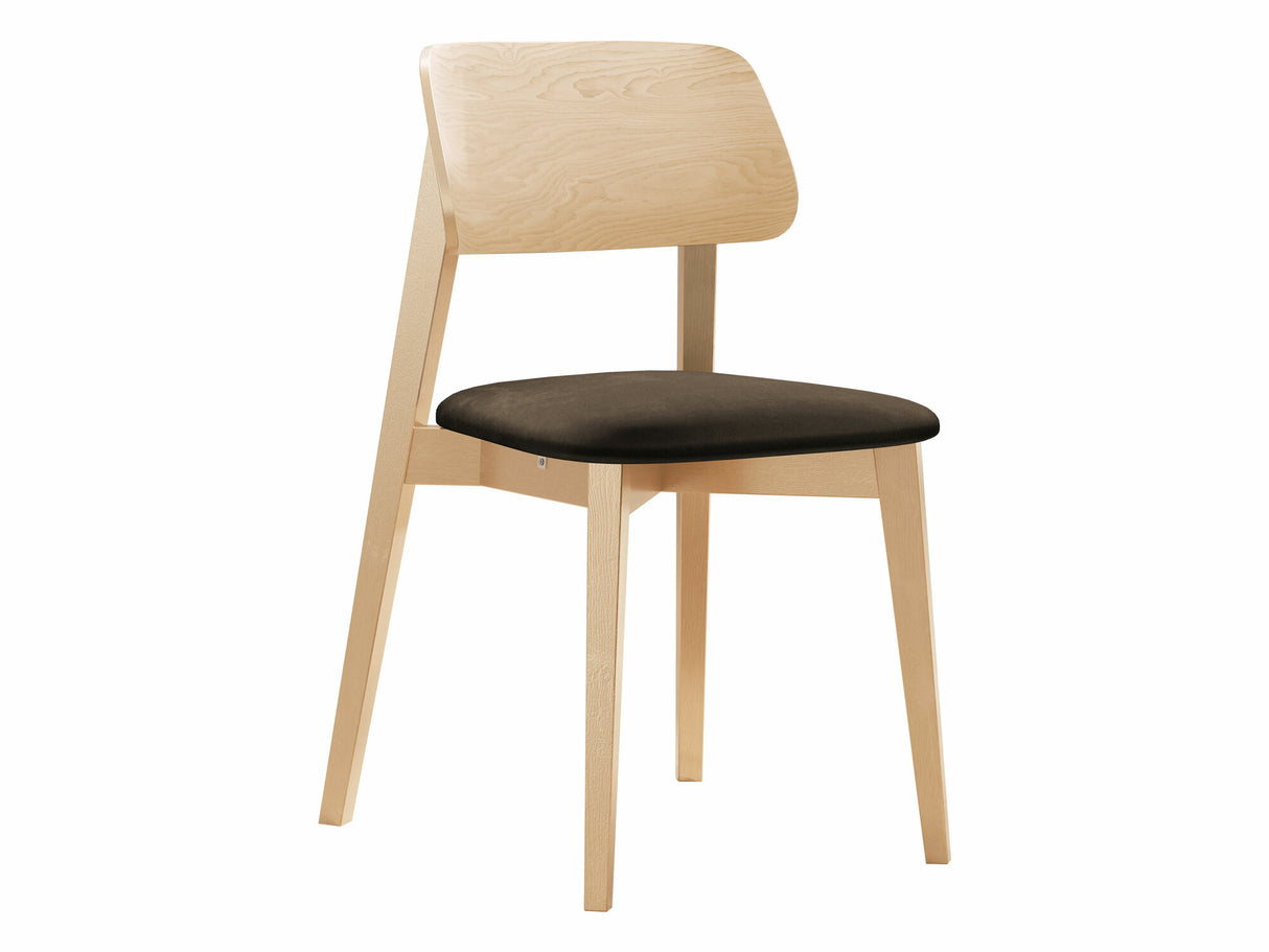 Szék Krzesło tapicerowane KT63, Kárpit: Magic Velvet 2205, Fa színe: Bükkfa