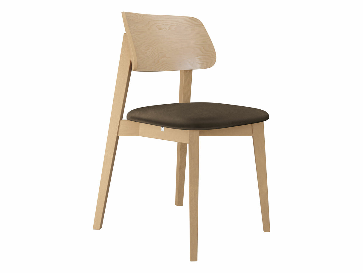 Szék Krzesło tapicerowane KT63, Kárpit: Magic Velvet 2205, Fa színe: Bükkfa