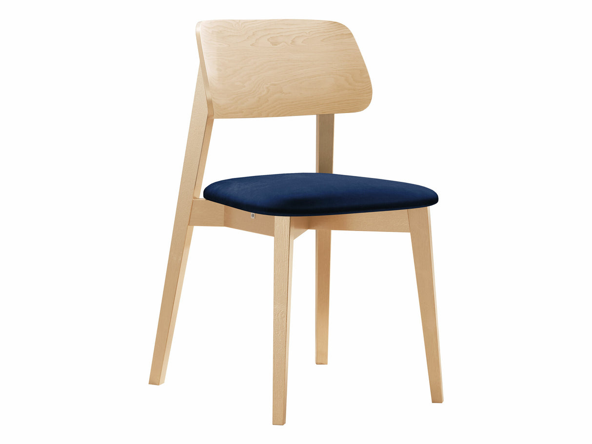 Szék Krzesło tapicerowane KT63, Kárpit: Magic Velvet 2216, Fa színe: Bükkfa