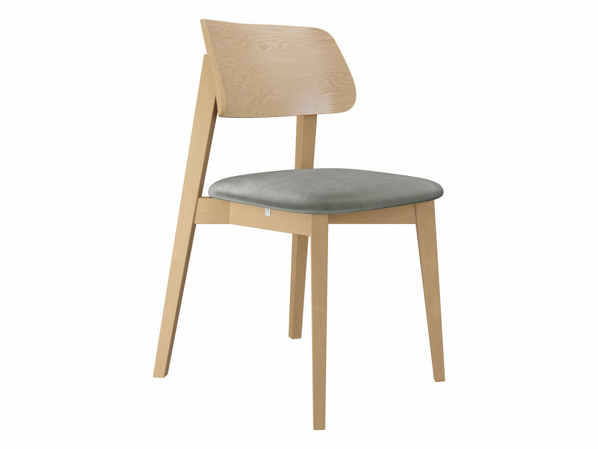 Szék Krzesło tapicerowane KT63, Kárpit: Magic Velvet 2217, Fa színe: Bükkfa