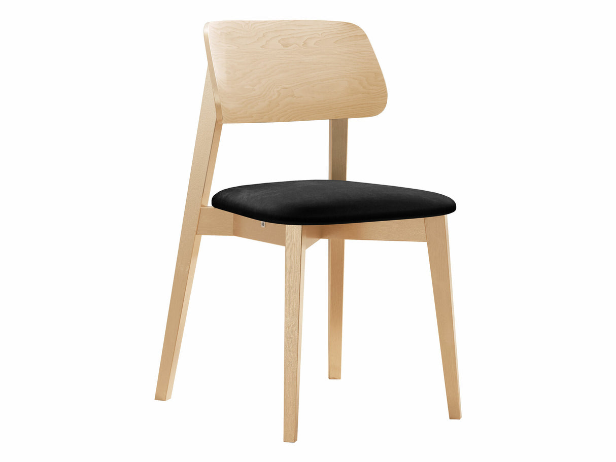 Szék Krzesło tapicerowane KT63, Kárpit: Magic Velvet 2219, Fa színe: Bükkfa