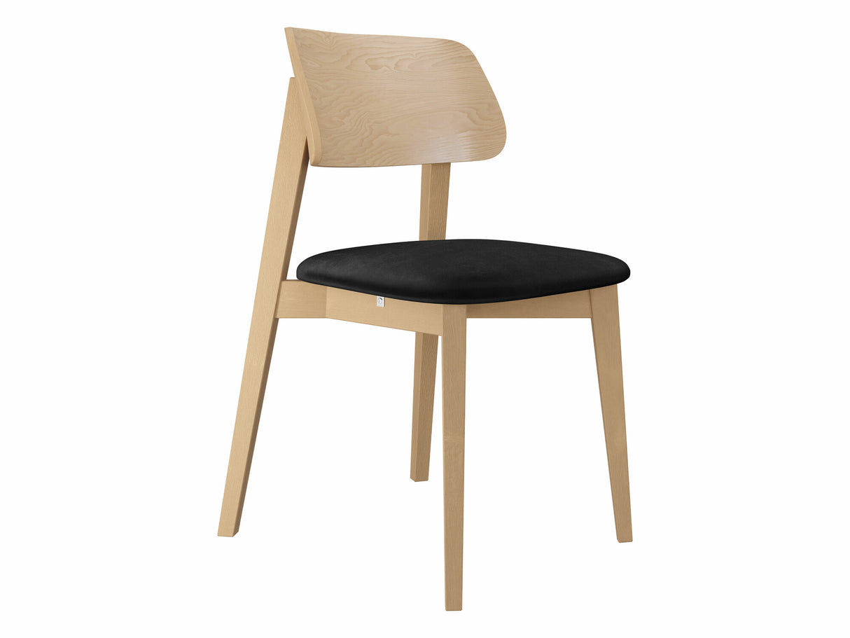 Szék Krzesło tapicerowane KT63, Kárpit: Magic Velvet 2219, Fa színe: Bükkfa