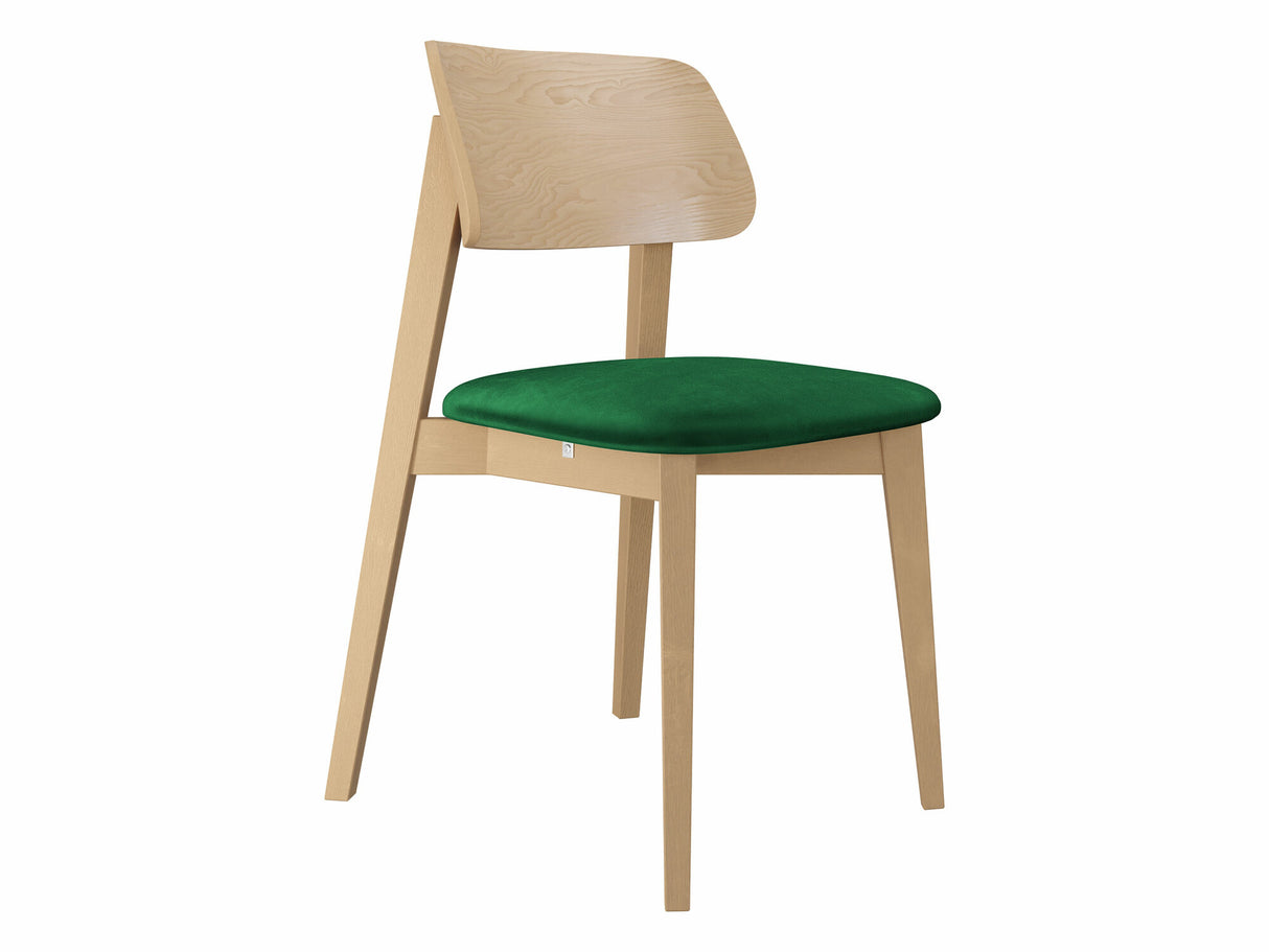 Szék Krzesło tapicerowane KT63, Kárpit: Magic Velvet 2225, Fa színe: Bükkfa