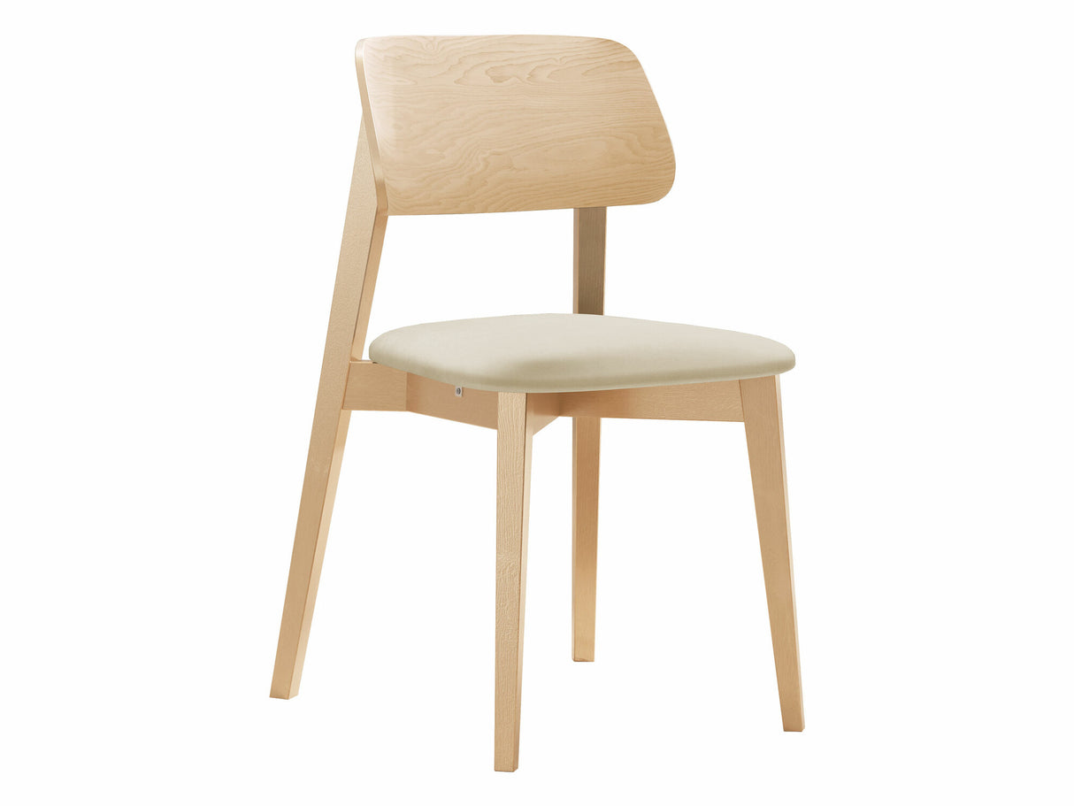 Szék Krzesło tapicerowane KT63, Kárpit: Magic Velvet 2250, Fa színe: Bükkfa