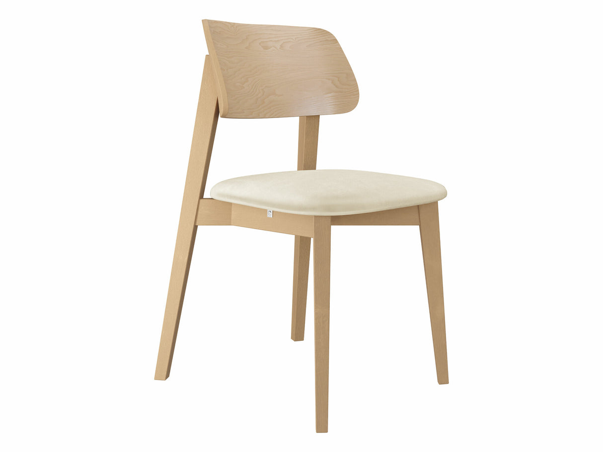 Szék Krzesło tapicerowane KT63, Kárpit: Magic Velvet 2250, Fa színe: Bükkfa
