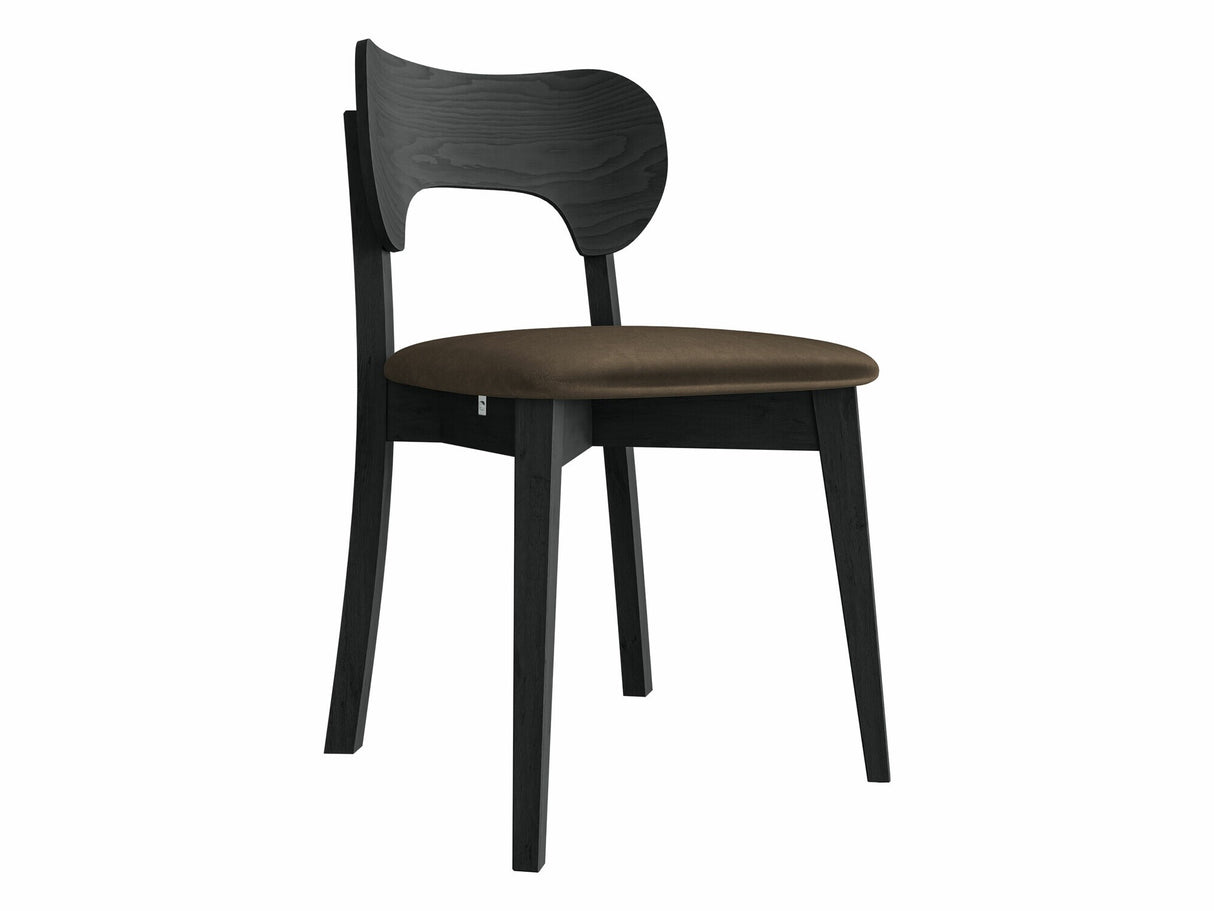 Szék Krzesło tapicerowane KT64, Kárpit: Magic Velvet 2205, Fa színe: Fekete