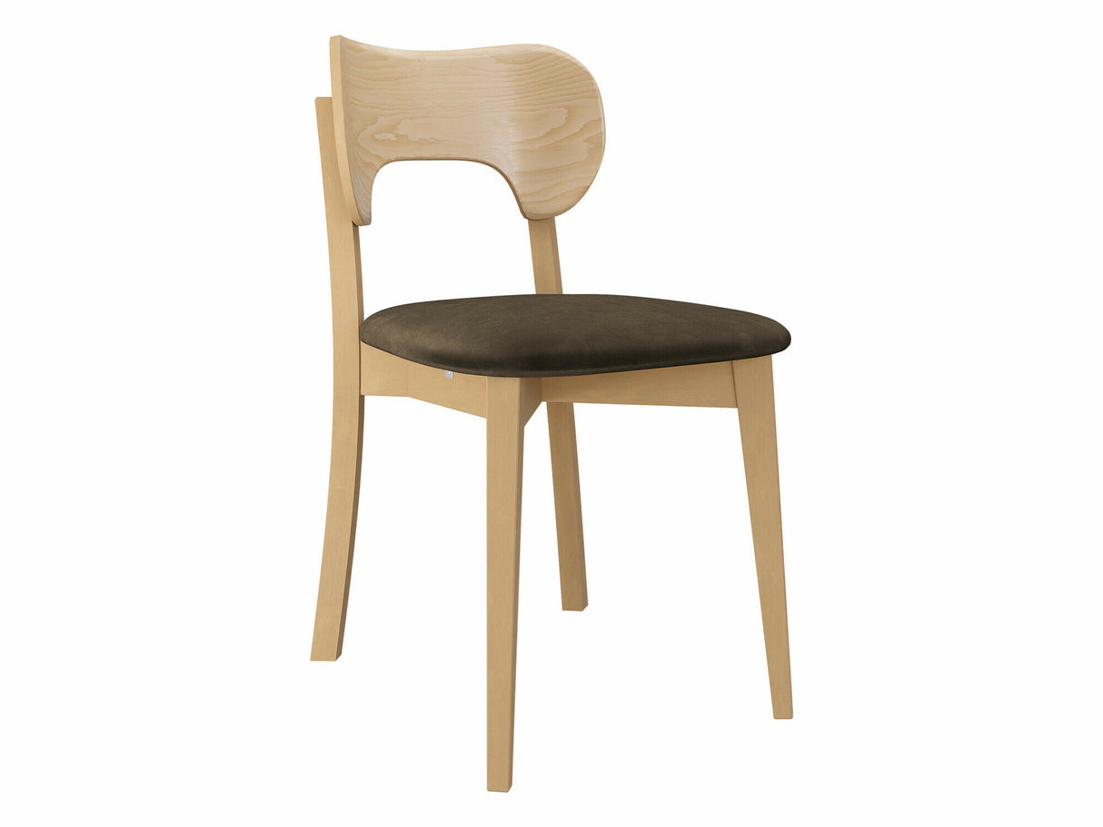 Szék Krzesło tapicerowane KT64, Kárpit: Magic Velvet 2205, Fa színe: Bükkfa