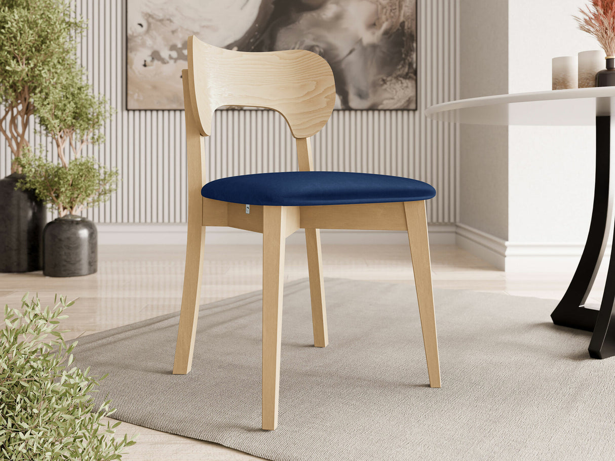 Szék Krzesło tapicerowane KT64, Kárpit: Magic Velvet 2216, Fa színe: Bükkfa