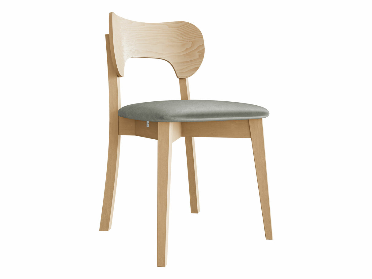 Szék Krzesło tapicerowane KT64, Kárpit: Magic Velvet 2217, Fa színe: Bükkfa