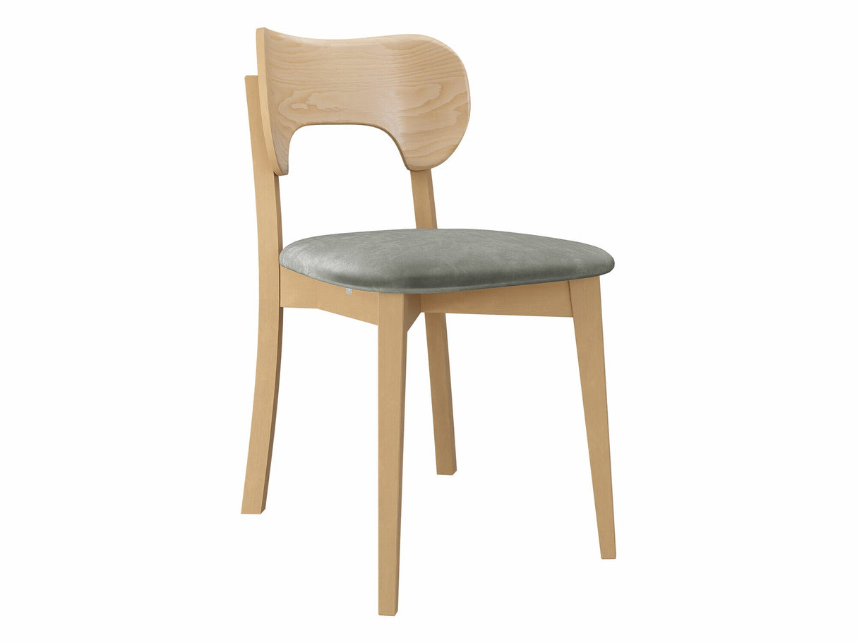 Szék Krzesło tapicerowane KT64, Kárpit: Magic Velvet 2217, Fa színe: Bükkfa