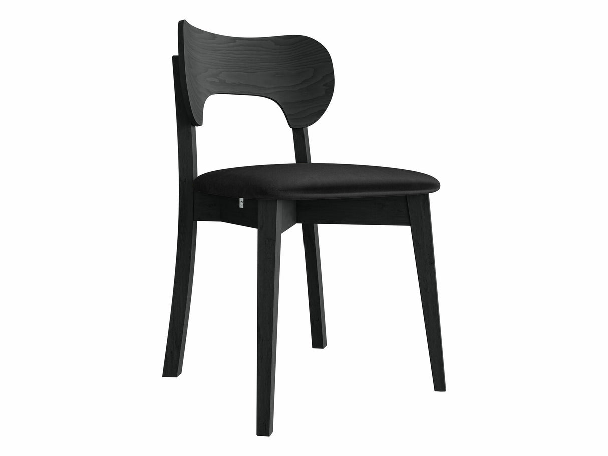 Szék Krzesło tapicerowane KT64, Kárpit: Magic Velvet 2219, Fa színe: Fekete