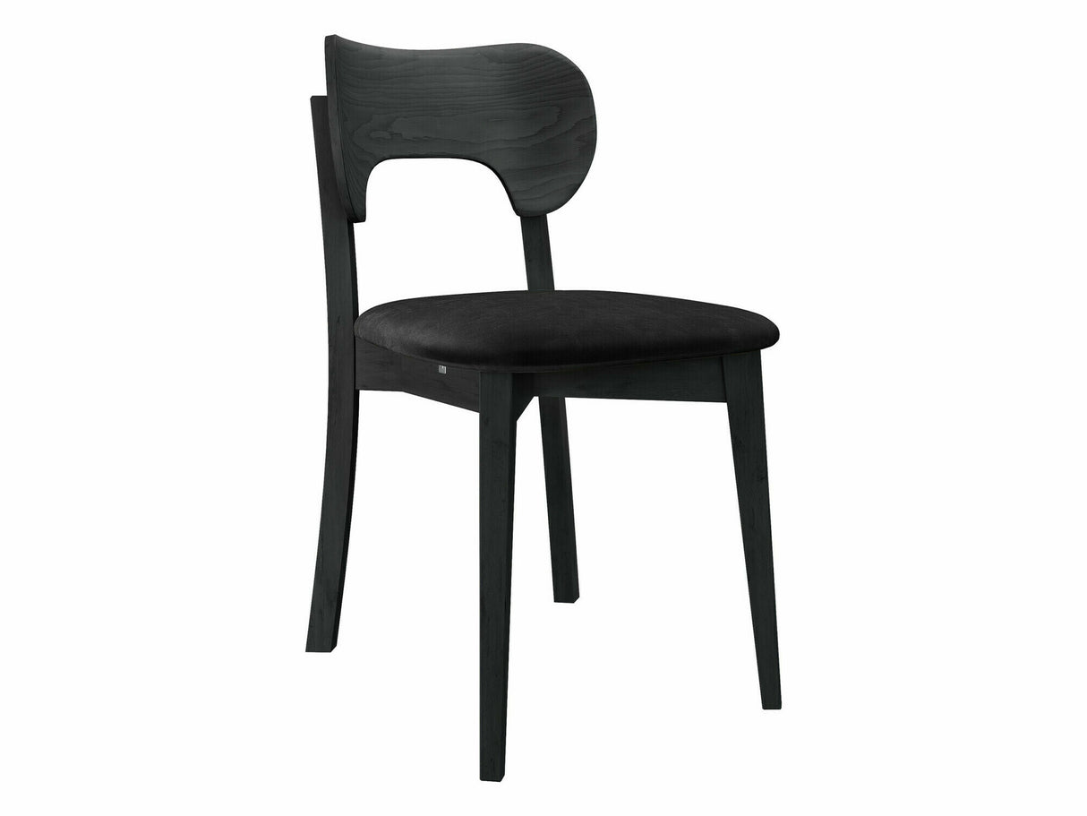 Szék Krzesło tapicerowane KT64, Kárpit: Magic Velvet 2219, Fa színe: Fekete