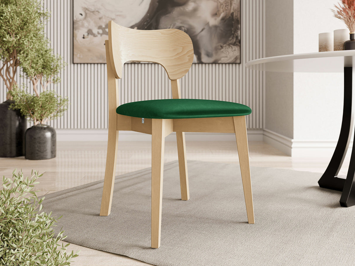 Szék Krzesło tapicerowane KT64, Kárpit: Magic Velvet 2225, Fa színe: Bükkfa