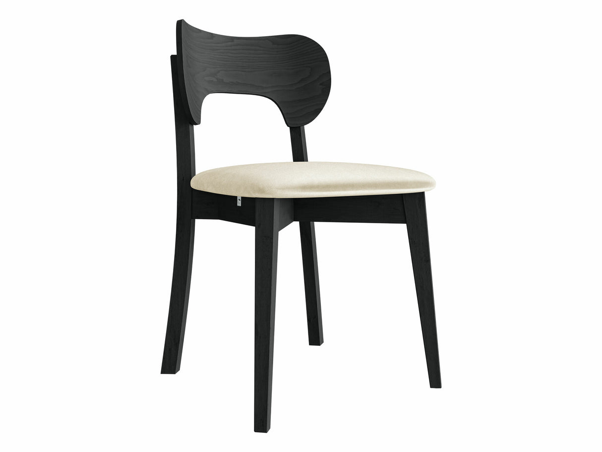 Szék Krzesło tapicerowane KT64, Kárpit: Magic Velvet 2250, Fa színe: Fekete
