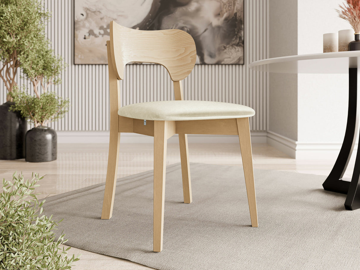 Szék Krzesło tapicerowane KT64, Kárpit: Magic Velvet 2250, Fa színe: Bükkfa