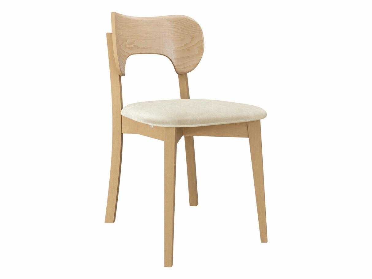 Szék Krzesło tapicerowane KT64, Kárpit: Magic Velvet 2250, Fa színe: Bükkfa