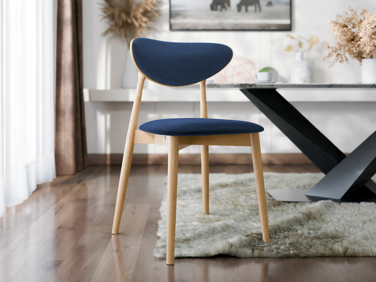 Szék Krzesło tapicerowane KT65/C, Kárpit: Magic Velvet 2216, Fa színe: Bükkfa