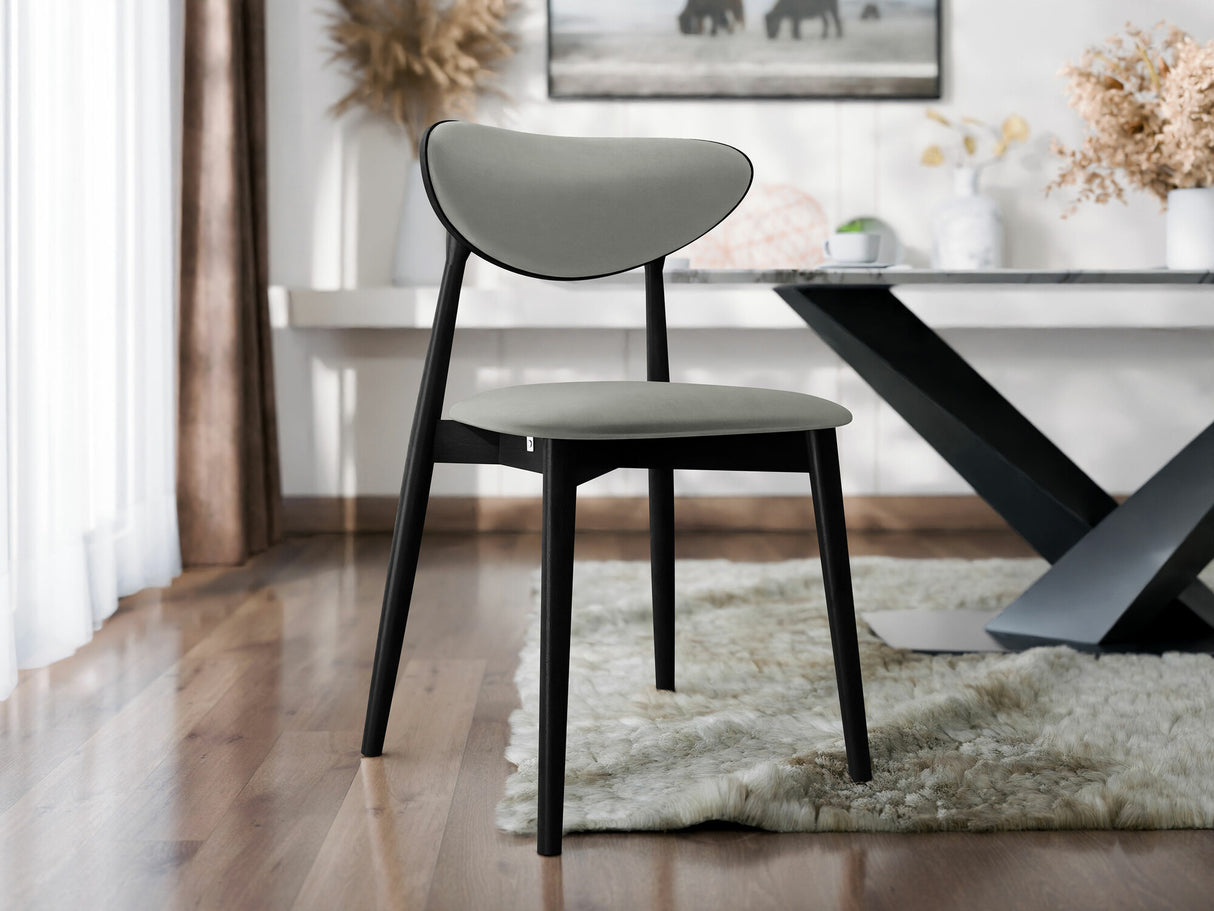 Szék Krzesło tapicerowane KT65/C, Kárpit: Magic Velvet 2217, Fa színe: Fekete