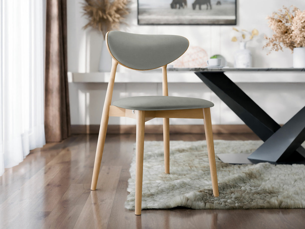 Szék Krzesło tapicerowane KT65/C, Kárpit: Magic Velvet 2217, Fa színe: Bükkfa